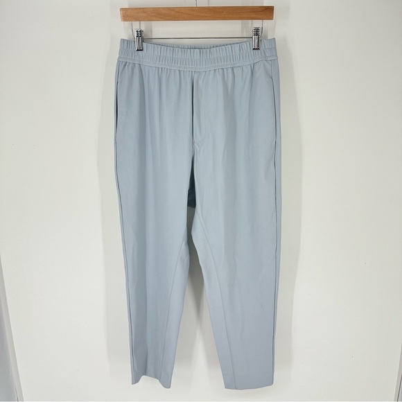 Zara Business Casual High Waisted Pull On Powder Blue Trousers - Picture 1 of 5